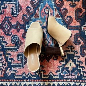 Calvin Klein tan mules